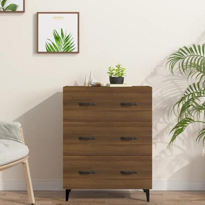Dressoir 69,5x34x90 cm bewerkt hout bruin eikenkleur