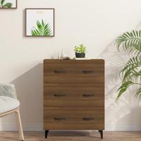Dressoir 69,5x34x90 cm bewerkt hout bruin eikenkleur