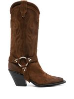 Sonora bottes Santa Fe 80 mm en daim - Marron