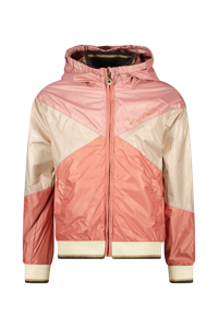 Like Flo Meisjes zomerjas met capuchon - Colourblock roze