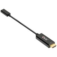 club3D CAC-1333 HDMI-kabel HDMI / USB-C Aansluitkabel HDMI-A-stekker, USB-C bus 0.22 m Zwart