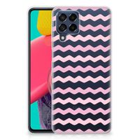 Samsung Galaxy M53 TPU bumper Waves Roze