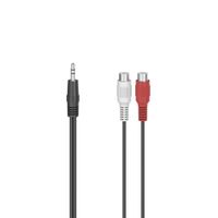 Hama 00205185 Cinch / Jackplug Audio Adapter [1x Jackplug male 3,5 mm - 2x Cinch-koppeling] Zwart - thumbnail