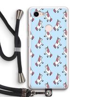 Eenhoorns overal: Pixel 3 Transparant Hoesje met koord