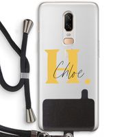 Amber Script: OnePlus 6 Transparant Hoesje met koord