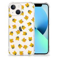 Doorzichtige Silicone Hoesje voor iPhone 13 Katten Emojis - thumbnail