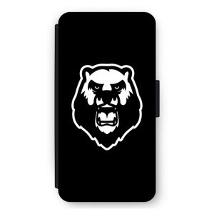 Angry Bear (black): iPhone 11 Pro Max Flip Hoesje