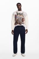 Jeans met dubbele tailleband - BLUE - 38