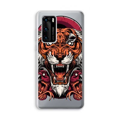 Tiger and Rattlesnakes: Huawei P40 Transparant Hoesje