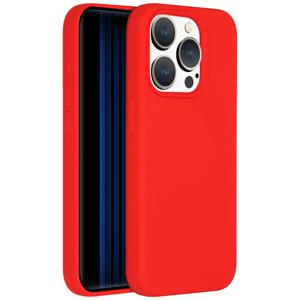 Accezz Liquid Silicone Backcover met MagSafe iPhone 15 Pro Telefoonhoesje Rood