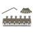 Graph Tech String Saver PG-8001-00 Offset Saddles Brushed Steel brugzadels voor ST- en TE-stijl gitaar (set van 6)