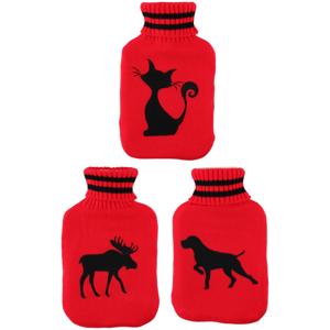 Warmwaterkruik met gebreiden hoes 2L