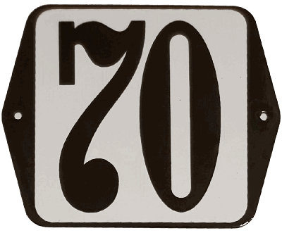 Huisnummer standaard nummer 70 - Warentuin mix