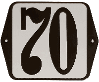 Huisnummer standaard nummer 70 - Warentuin mix