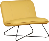 Gele leren industriële fauteuil zonder armleuning Smile - Toledo Leer Giallo (geel leer)