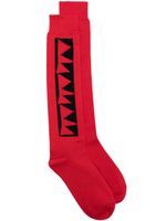 Comme des Garçons Homme Plus chaussettes en maille intarsia - Rouge