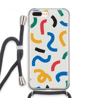Illustratieve pop 2: iPhone 8 Plus Transparant Hoesje met koord