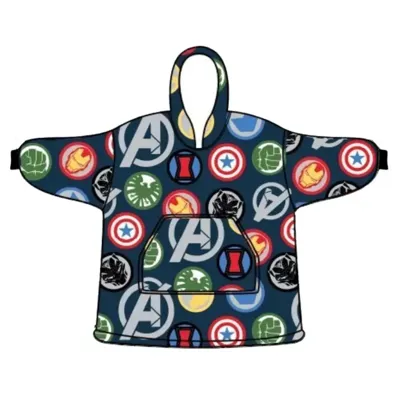 Marvel Avengers Hoodie Fleece deken Symbols, 7 - 14 jaar
