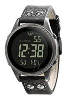 Horlogeband Armani AR0637 Leder Zwart