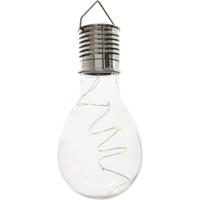 Solar hanglamp bol/peertje - 15x - transparant - kunststof - 14 cm