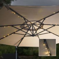 HI HI Parasol lichtslinger solar LED 130 cm - thumbnail