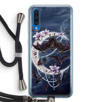 Vleermuizen Maan: Samsung Galaxy A50 Transparant Hoesje met koord