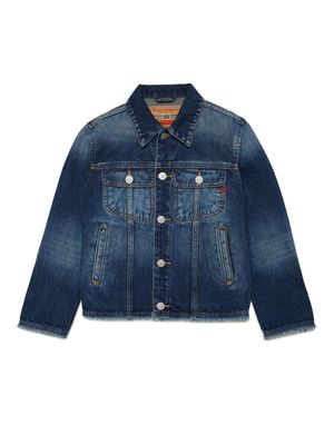 Diesel Kids veste en jean à bords francs - Bleu