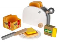 Van Der Doelen Tanner golden toast set, houten broodrooster incl. brood en boter