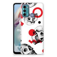 Silicone Back Case Motorola Moto G60 Skull Red