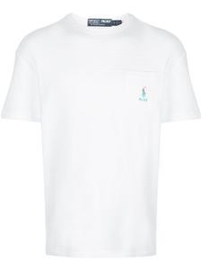 Palace t-shirt Polo x Palace Waffle Pocket brodé - Blanc