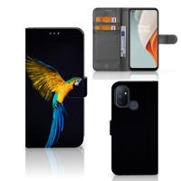 OnePlus Nord N100 | Telefoonhoesje | Met pasjeshouder | Papegaai
