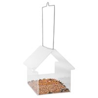 Vogelhuisje/voedertafel transparant kunststof 15 cm
