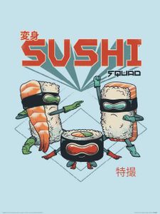 Vincent Trinidad Sushi Squad Art Print 30x40cm