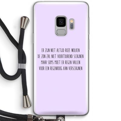Regenboog: Samsung Galaxy S9 Transparant Hoesje met koord