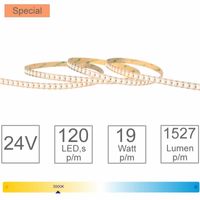 LED strip Mini Cut 3000K 5M 19 W/M 1527 lumen 24V CRI >90 Tronix 127-131