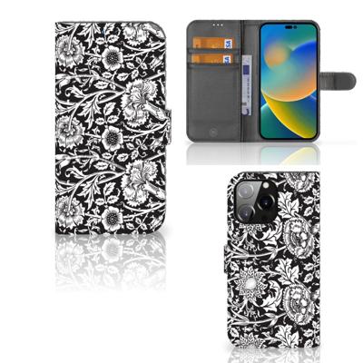 iPhone 14 Pro Max Hoesje Black Flowers iPhone 14 Pro Max Hoesje Black Flowers