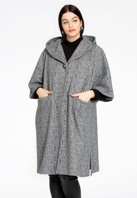 Yoek Poncho HERRINGBONE | Grijs | Maat 54/56