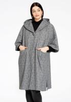 Yoek Poncho HERRINGBONE | Grijs | Maat 46/48
