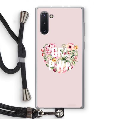 GRL PWR Flower: Samsung Galaxy Note 10 Transparant Hoesje met koord