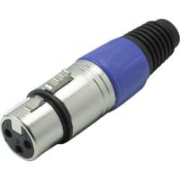 Kash 55022-B XLR-connector Koppeling, recht Aantal polen: 3 Blauw 1 stuk(s)
