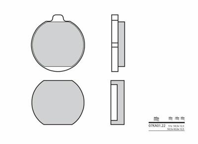 BREMBO Remblokken, voor de moto, Road Organisch 07KA0122