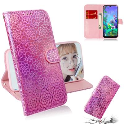 Voor Google pixel 3A XL effen kleur kleurrijke magnetische Buckle horizontale Flip PU lederen draagtas met houder & kaartsleuven & portemonnee & Lanya