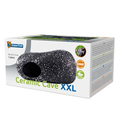 Superfish Ceramic Cave XXL - Ruime Keramische Schuilplaats voor Alle Aquariums, Natuurlijk Design