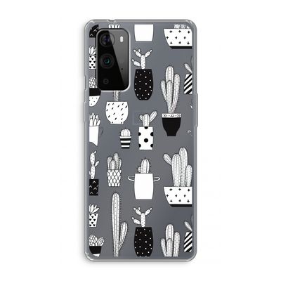 Cactusmotief: OnePlus 9 Pro Transparant Hoesje