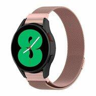 Samsung Galaxy watch 7 / Galaxy Watch FE - 40mm & 44mm - Milanese bandje (ronde connector) - Rosé goud Samsung Galaxy watch 7 / Galaxy Watch FE - 40mm & 44mm - Milanese bandje (ronde connector) - Rosé goud