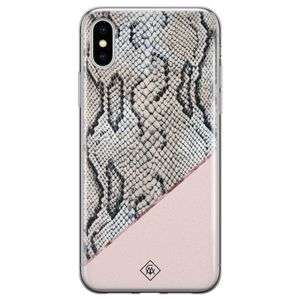 iPhone XS Max siliconen hoesje - Snake print