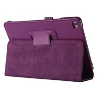 Litchi textuur horizontale Flip PU lederen beschermhoes met houder voor iPad mini 2019 (paars)