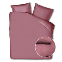 Dekbedovertrek Percale Katoen Uni Effen 240x200 Cm Oud Roze Dreamhouse - Dekbed-Discounter.nl