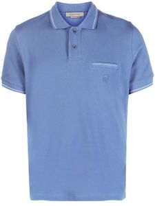 Corneliani polo en coton à manches courtes - Bleu