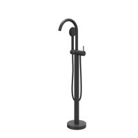 Badmengkraan IVY Bond Vrijstaand Met Draaibare Uitloop Slang 150 cm En Satin Handdouche Mat Zwart PED
